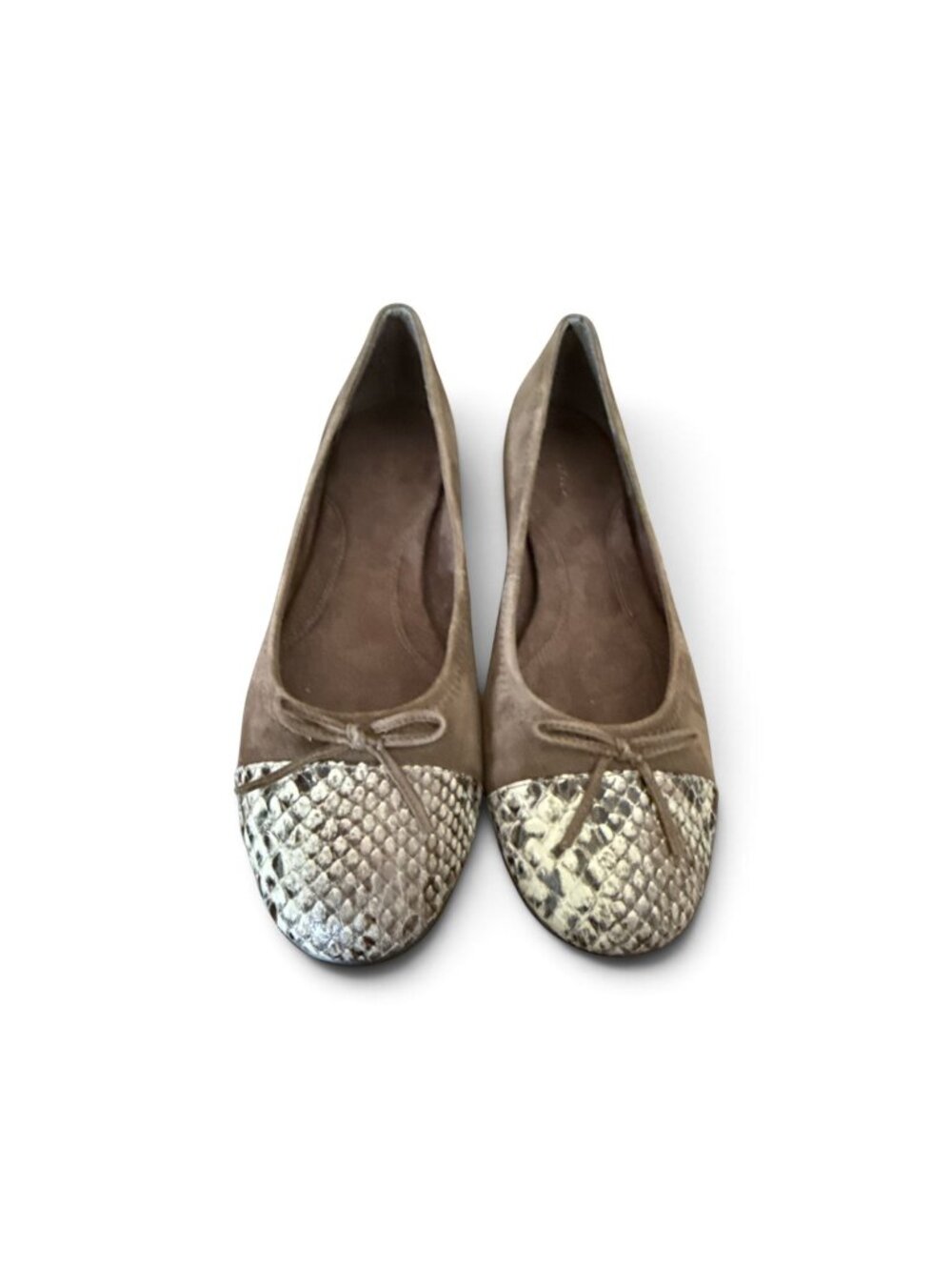 Aerosoles Shoes Size 11 M Womens New Bectify Brown Reptile Front Leather Flats
